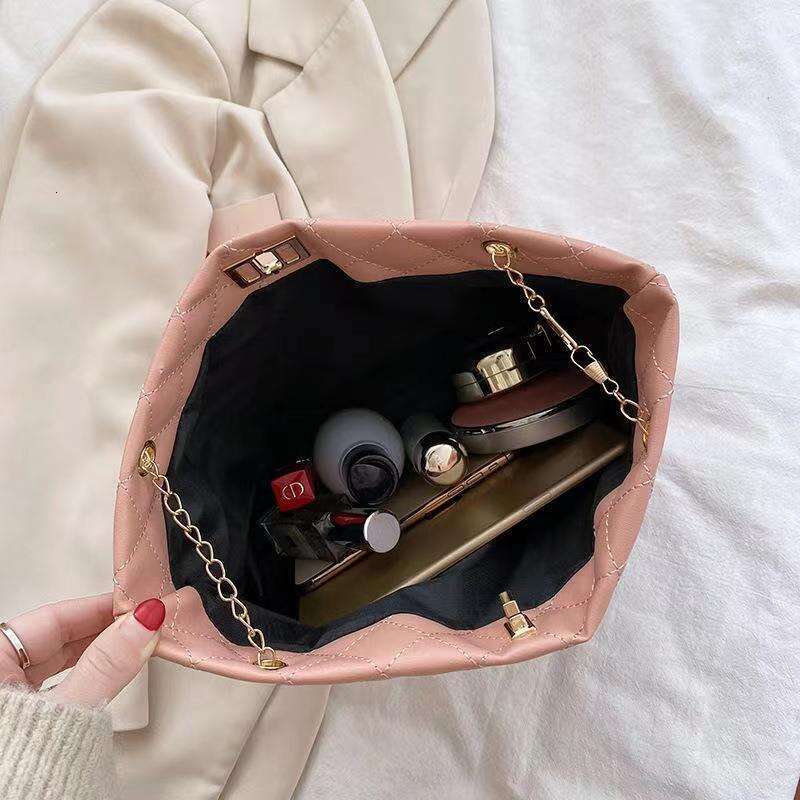 Single Shoulder 2024 Korean Women's Urban Minimalist Version Large Capacity Shopping Tote Bag