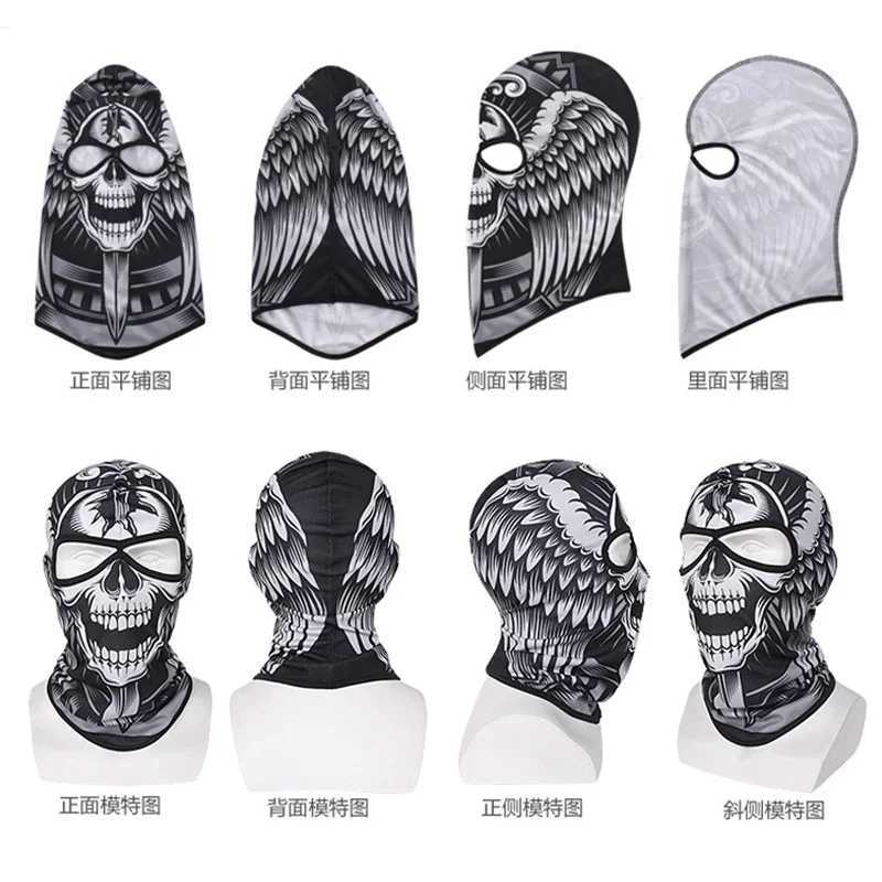 Skull Men Balaclava Ski Mask Cycling Caps Snowboard Face Cover Motorcycle Bicycle Helmet Hood Bandana Scarf Breathable WindproofW250512