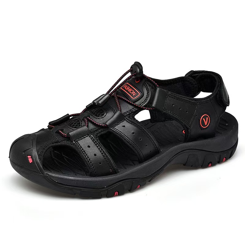 New Summer Men's Outdoor Casual Shoes Genuine Leather Non-slip Sneakers Hihg Quality Men Beach Sandals 1188