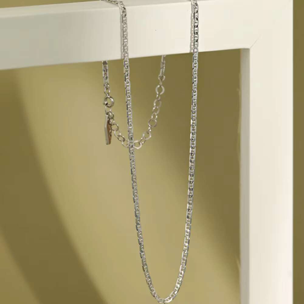 Fashion 2021 fashion pure sier filled designer jewelry statement simple chain necklace for women