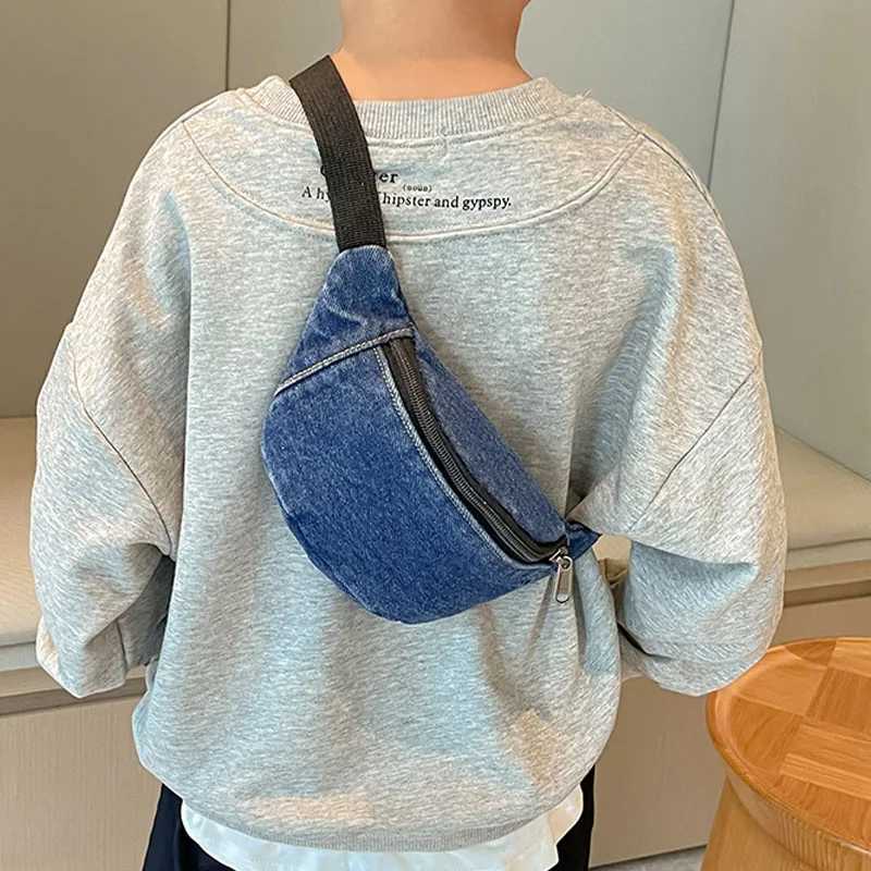 New Mini Waist Bag Denim Belt Fanny Pack for kids Casual Shoulder ChEST Bag Banana Pillow baby Waist Packs Z250512
