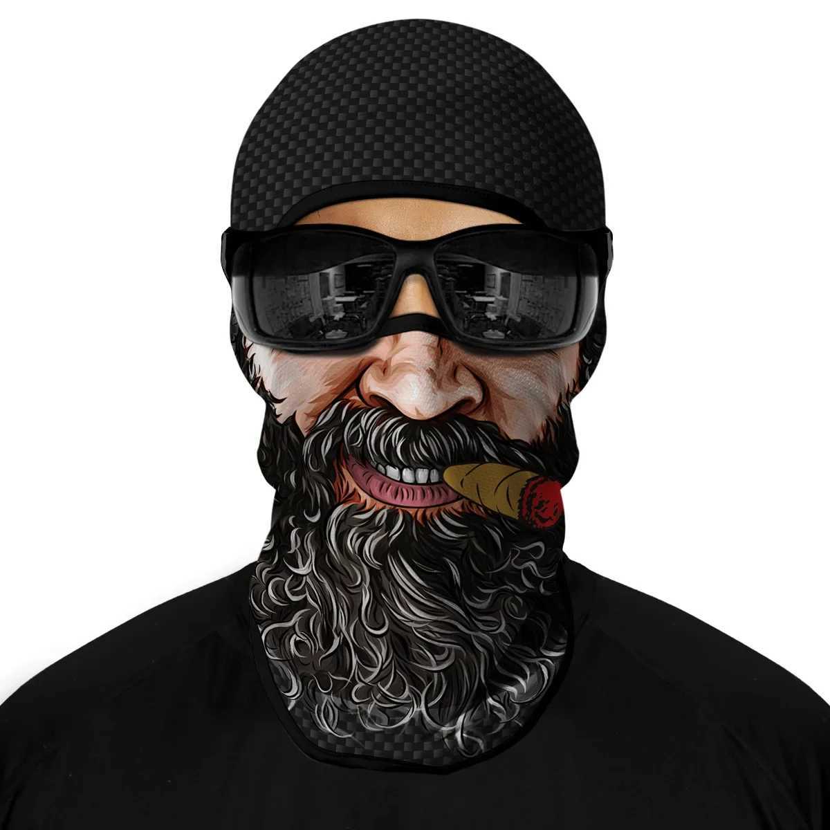 3D Balaclava Black Mask Ghost Headgear Skull Beanies Hat Winter Full Face Mask Motorcycle War Game Airsoft Military Tactical CapW250512