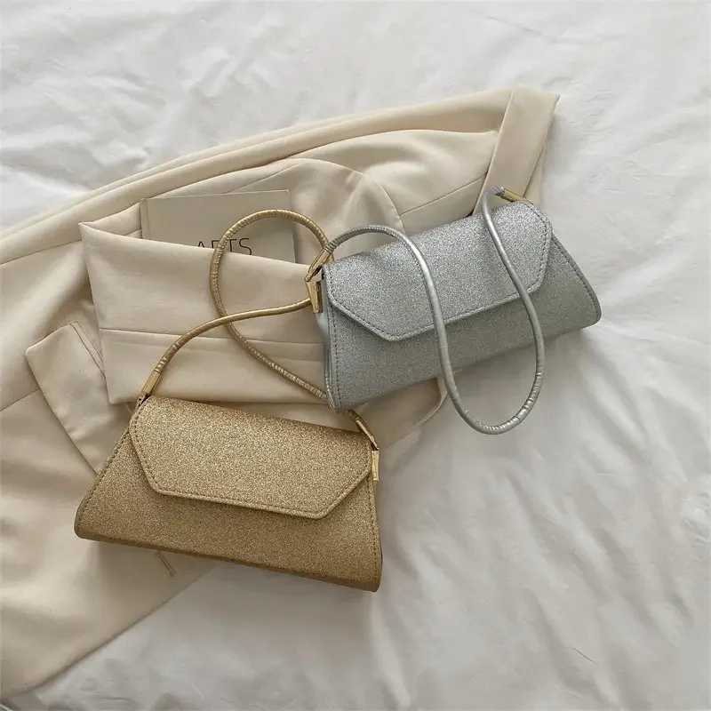 Ladies Fashion Glitter BagShoulder BagFlap Baguette BagW250512