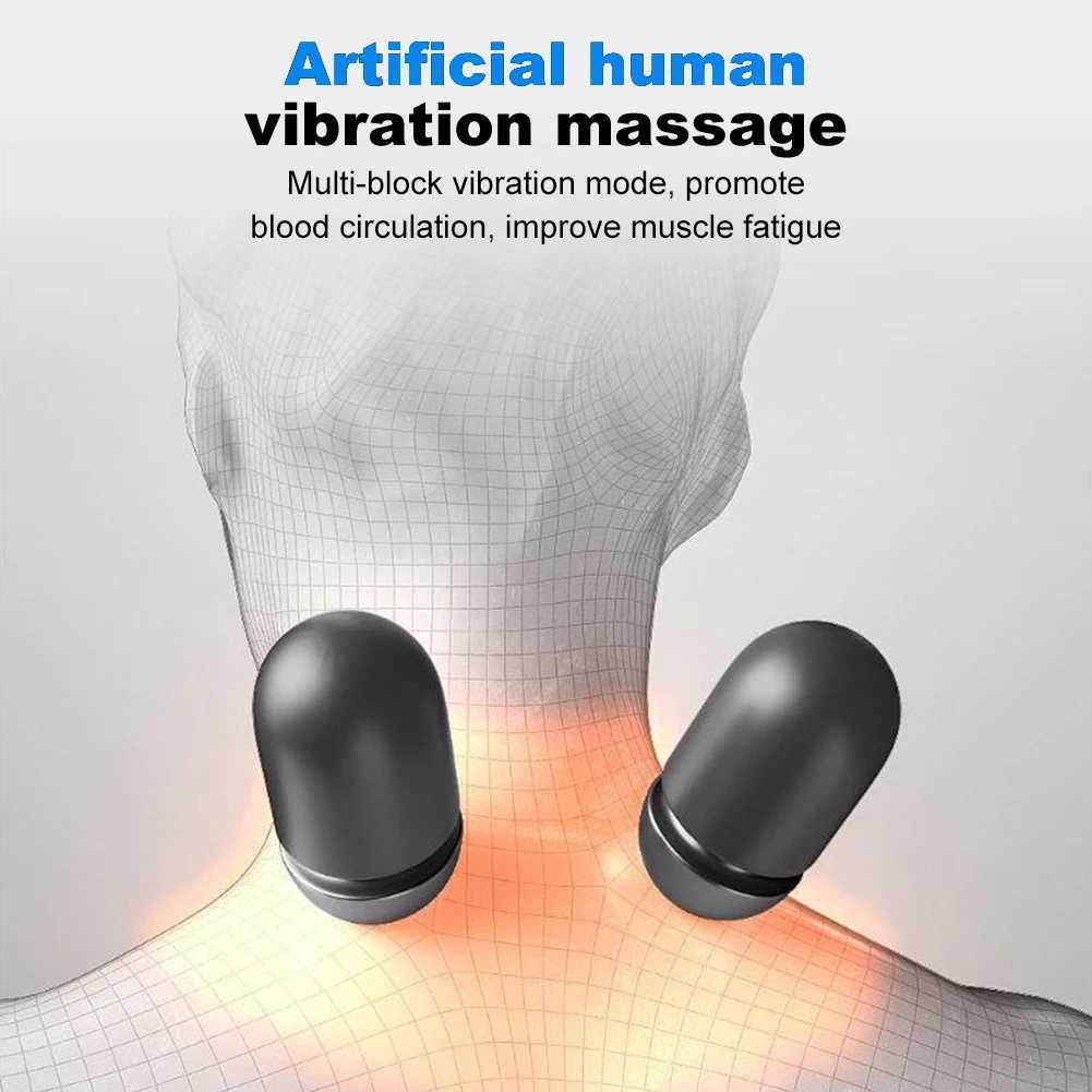 Hot Compress Cervical Pillow Rechargeable Electric Heating Neck Pillow Memory Foam Pillow for Neck Traction Relax Sleep AidW250512