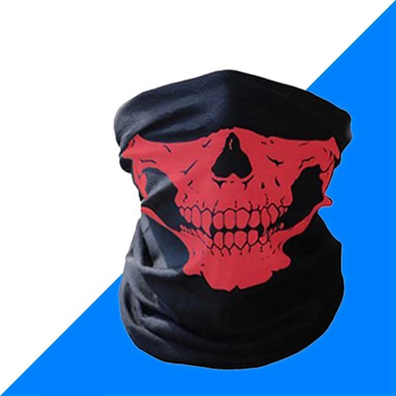 Men Women Scarf Halloween Riding Bandana Headscarf Ski Skull Half Face Mask Ghost Scarf Neck Hiking Scarves Balaclava MasksW250512