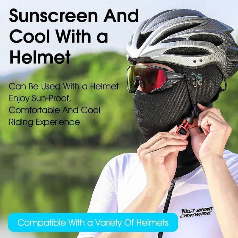 WEST BIKING Sun UV Protection Cycling Cap Summer Cool Bike Motorcycle Balaclava Hats Face Cover Outdoor Fishing Sports HeadwearW250512