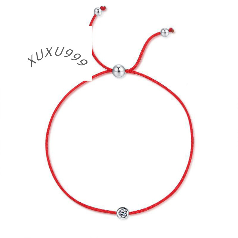 S925 Silver Moissanite Adjustable Hand Rope Bracelet