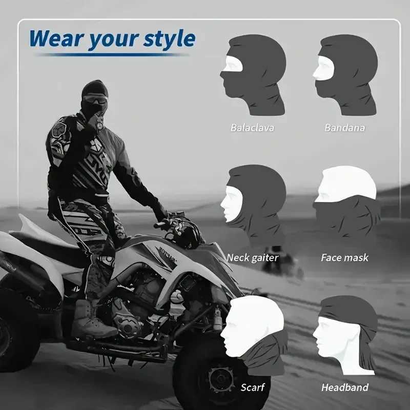 2pcs Graffiti Punk Print Balaclava Hat UV Protection Breathable Full Face Mask For Cycling Skiing Hiking Fishing OutW250512