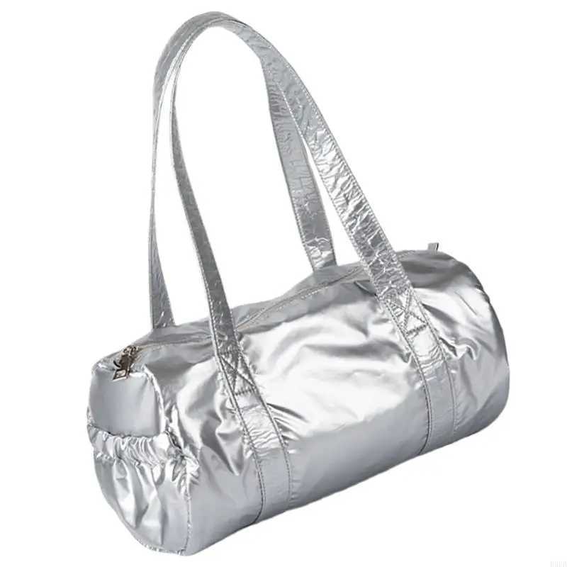 Fashion Nylon Cylinder Handbag Multipurpose Commuters Student Shoulder Bag with Zippers Casual Underarm Purse for LadiesW250512