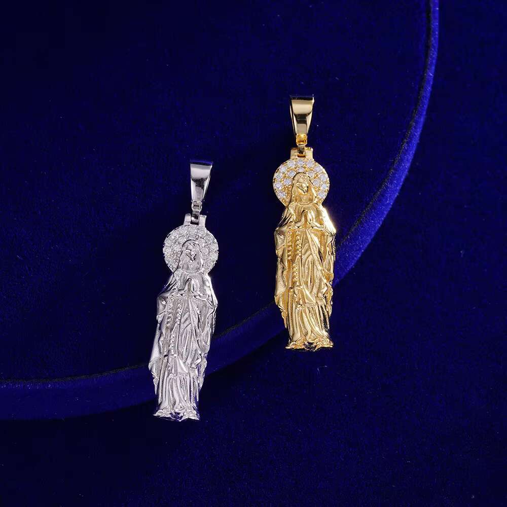Fashion High Quality Jewelry Iced Out Cubic Zircon Diamond Gold Plated Brass Jesus Pendant for Party Gift
