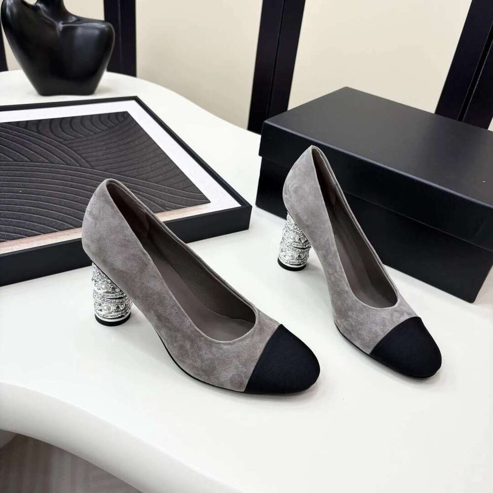 Women Size35-41 Genuine Leather Crystal Pumps Super High Heels Natural Cow Suede Party Designer Shoes Zapatillas De Mujer