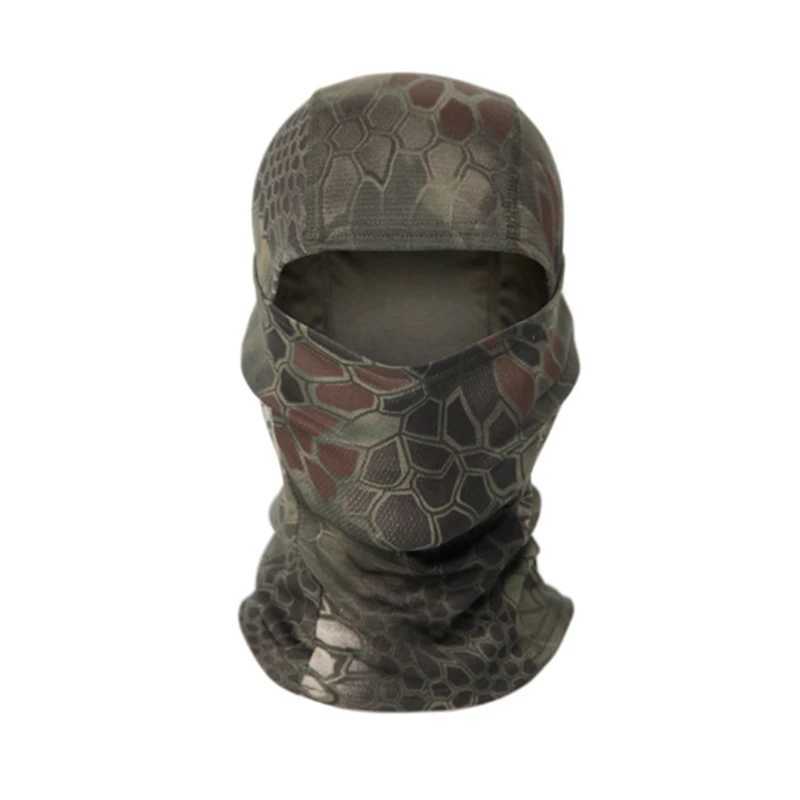 B48B-Outdoor Dustproof Sun Face Mask Tactical Camouflage Full Face Mask Hunting Bike Cycling Neck ProtectionW250512