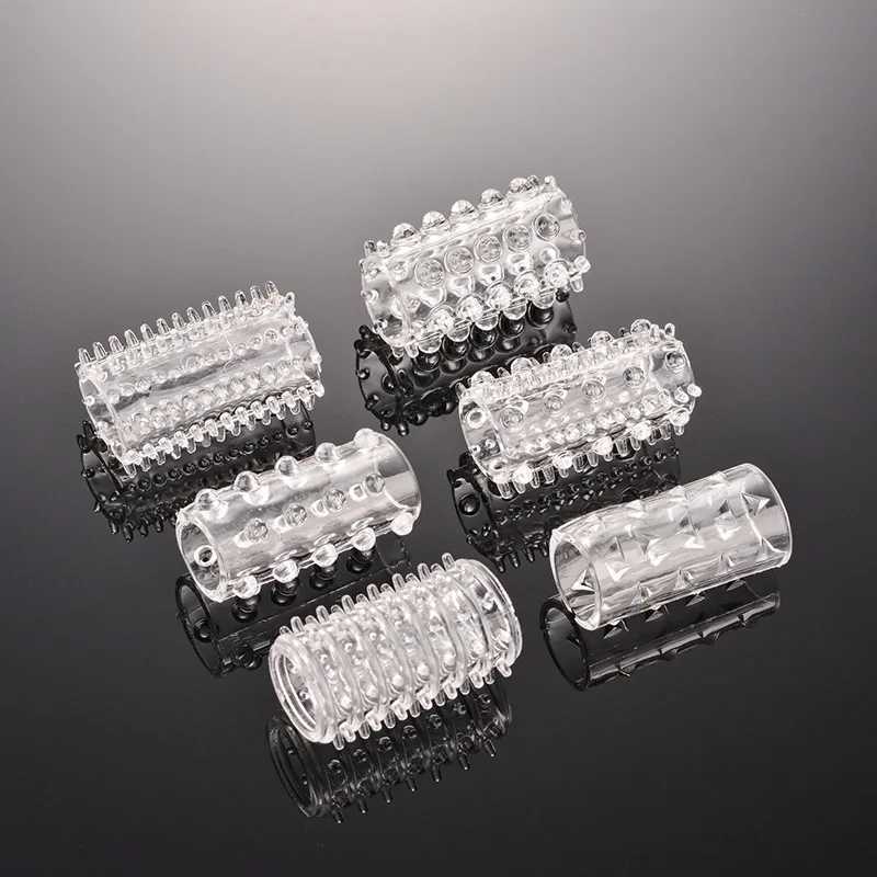 WAKEWAY 6Pcs/7Pcs Cock Ring Penis Enlarge Sleeve Lock Semen Sex Toys for Men Delay Ejaculation Cockring Sex Products Adult Games W250512