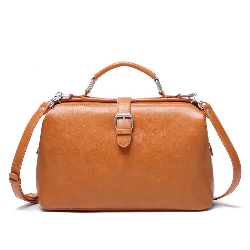 Original Genuine Leather Doctor Handbag 100% Cowhide hot Women Big Shoulder High Quality Vintage Manual Paint Crossbody Bags
