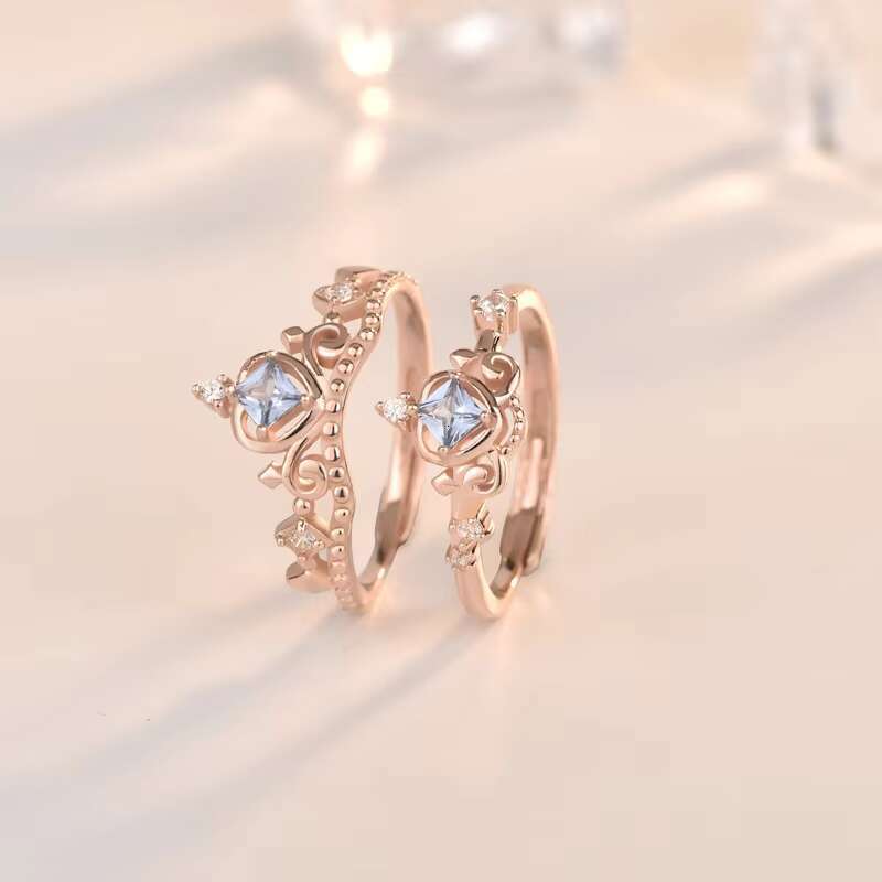 Wholesale S925 Sterling Silver Ring Female Ins Personality Zircon Index Finger Ring Fashion Retro Crown Ring Gift