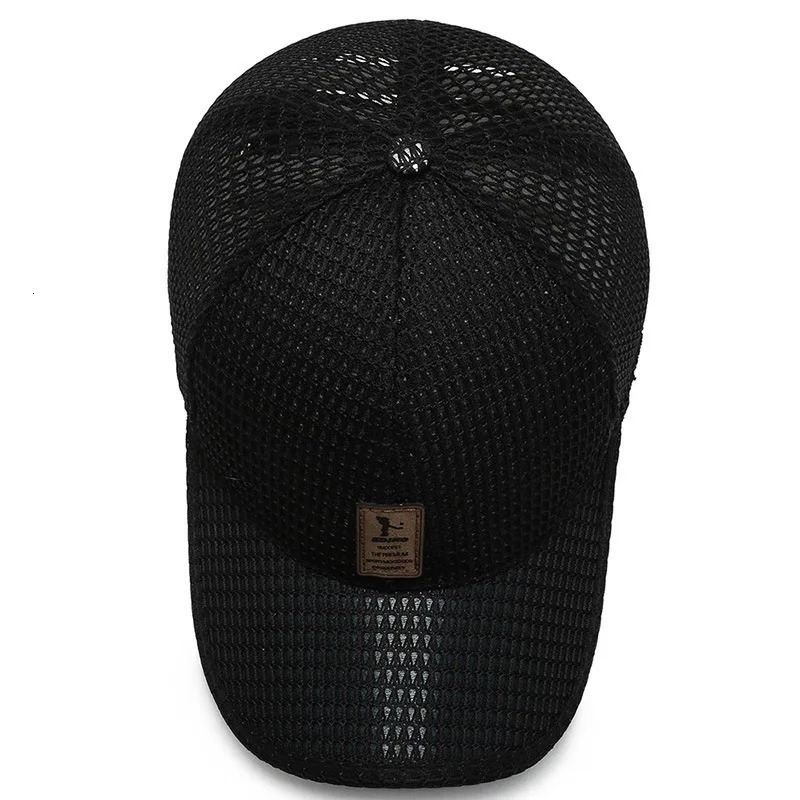 Mens Fashion Baseball Cap Summer Breathable Full Net Shade Fishing Outdoor Leisure Sports 250512