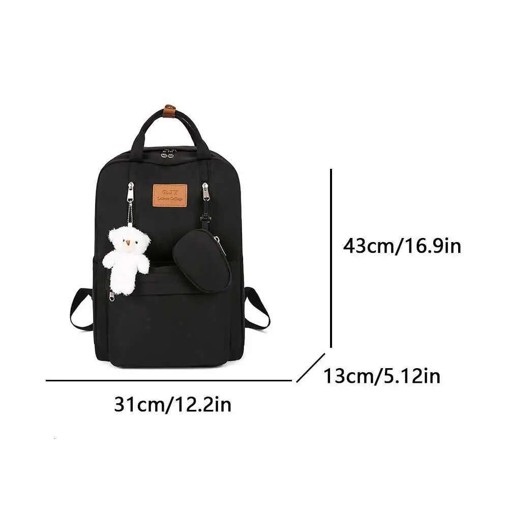 Teenagers School Large Capacity Students Book Bag Multi Pockets Sports Backpack Adjustable Strap Fashion Knapsack
