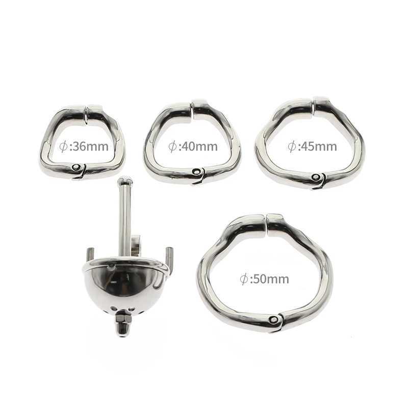 Chastity Cage Cock Ring With catheter stainless steel ball stretch ring penis exercise scrotum ball stretcher sex toy For Men W250512