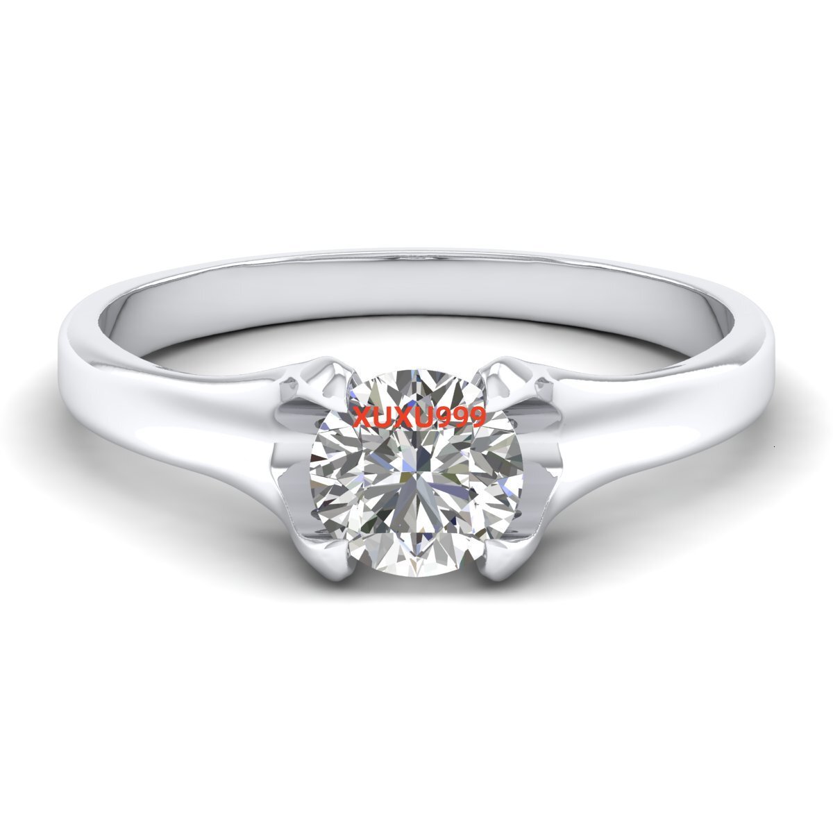 REYES 925 Sterling Silver Round Cut 1 Ct GRA Certified Moissanite Fine Jewelry for Women Best Selling Engagement Gift Rings