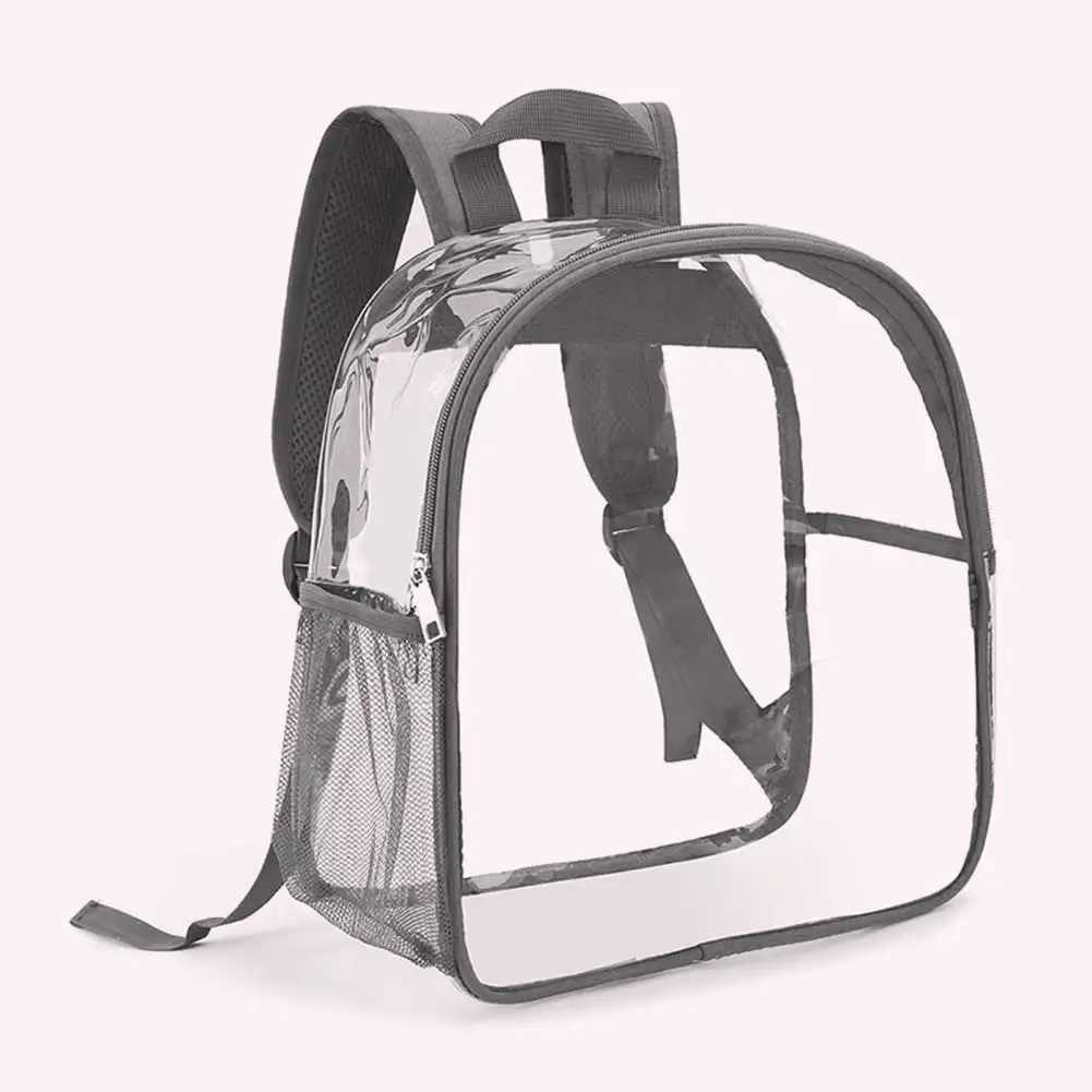 Womens Clear Backpacks Stadium Approved Transparent PVC Multi Function Fashion Casual Storage Bag Z250512