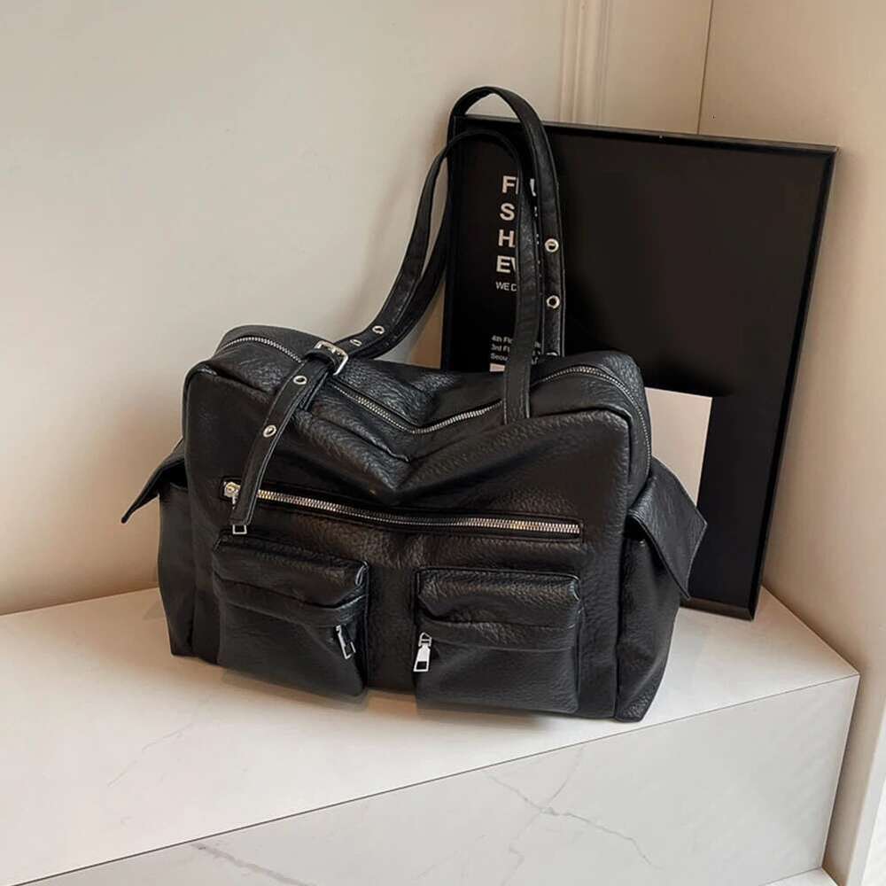 Adjustable Strap Satchel Women PU Leather Underarm With Multi-Pockets Handbag Tote Bag For Work Travel