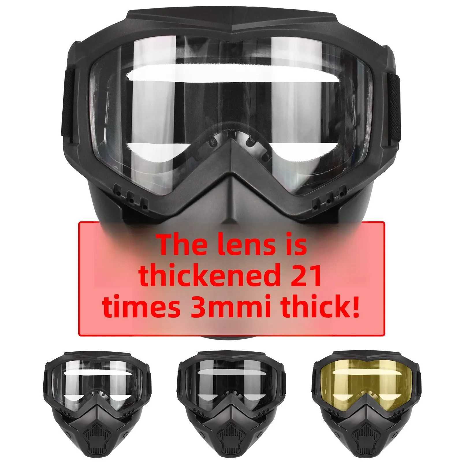 Tactical Mask Outdoor Riding Cross-Country Skiing Goggles Mask Lens 3mm Outdoor CS Protective GearW250512