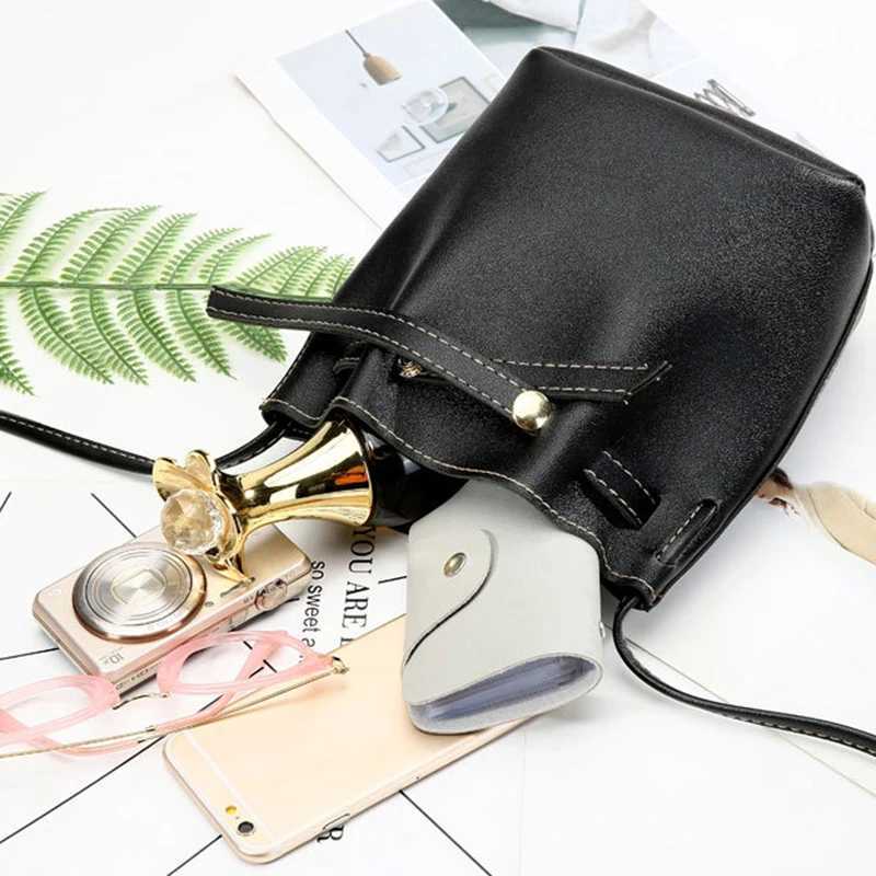 Hand Bag Ladies Womens Crossbody Bags Large Capacity PU Leather Bucket Bag Portable Cross Body Bucket Bag Single Shoulder Bag Z250512