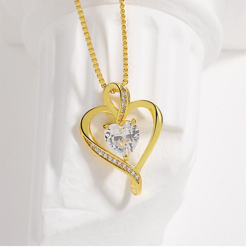 Heart-Shaped Pendant Necklace with Zodiac Stones - Perfect Gift for Mother's Day, Eternal Love & Affection
