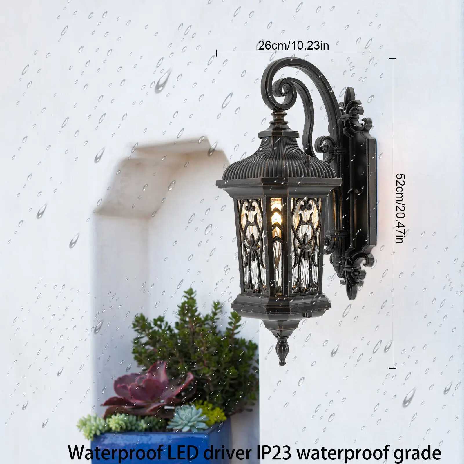 1* Dusk to Dawn Outdoor Wall Sconce Porch Light Exterior Wall Light Fixture Z250512