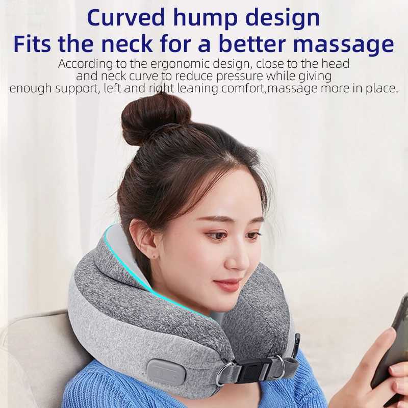 Tinsol Electric Air bags Neck Massager U shaped Pillow Portable Shoulder Cervical Massager Outdoor Home Car Relaxing MassageW250512