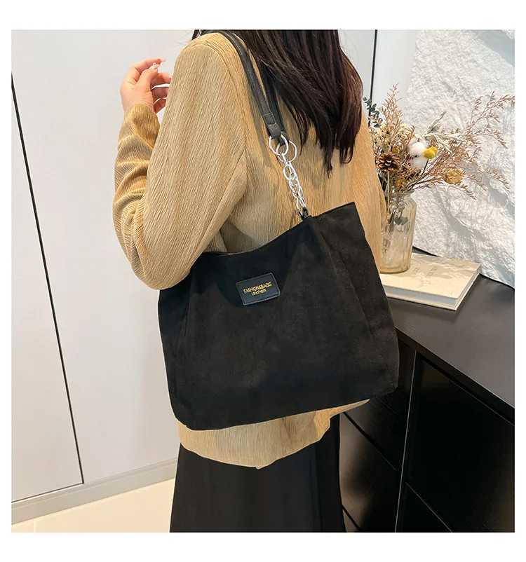 Large-Volume Suede Stylish Commuter Tote Bag For Ladies With One Shoulder BagXJ250512