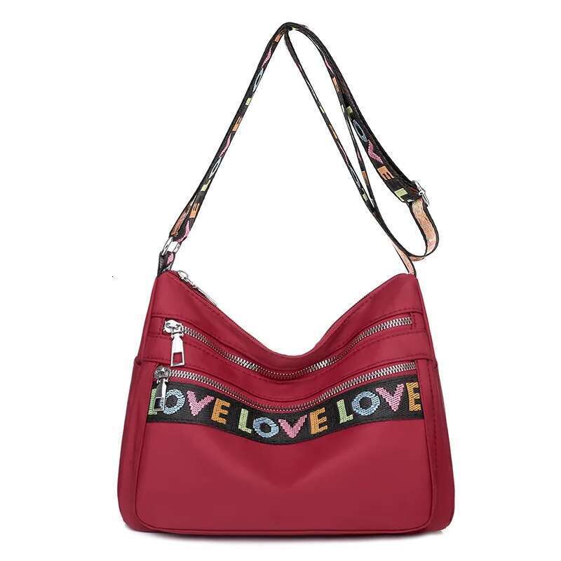 Women Waterproof Oxford Cloth Multi Pocket Messenger Handbag Canvas Shoulder Bag Multifunctional Crossbody Bags
