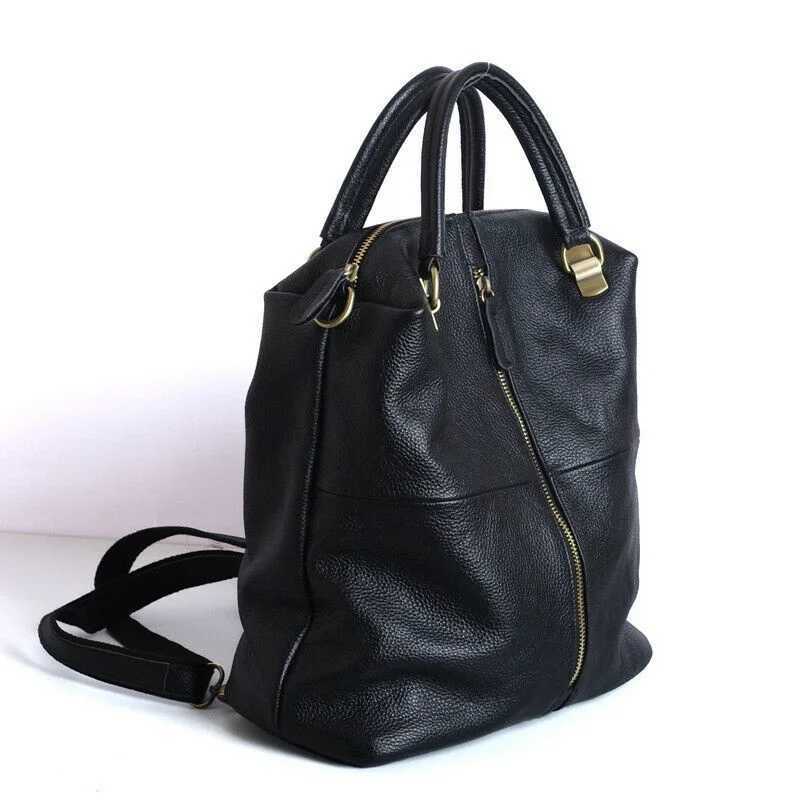 New Designer Cowhide Genuine Leather Women Backpack Womens Shoulder Bag Black Leather Handbags Travel Bag Z250512