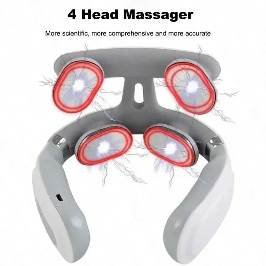 Portable Smart Neck Shoulder Massager - USB Rechargeable Lithium Battery Ideal Gift For Men WomenW250512