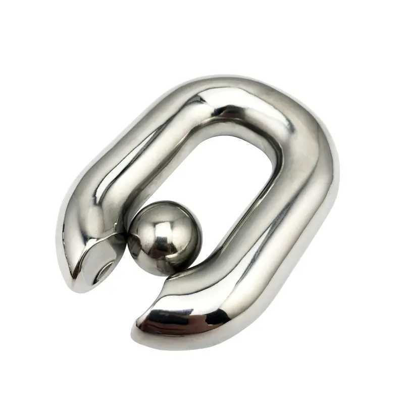 Male Heavy Duty BDSM Stainless steel Ball Scrotum Stretcher metal penis bondage Cock Ring Delay ejaculation male new Sex Toy men W250512