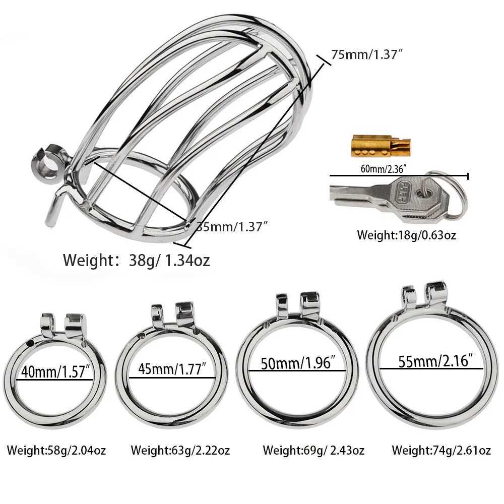 Male Chastity Device Metal Cock Cage Erotic Urethral Lock Sex Toys For Men Gay Bondage Belt Penis Ring Alternative Adult Toy W250512