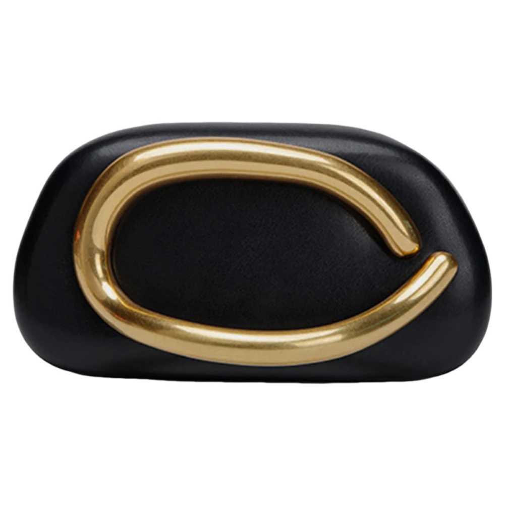 Gold Metal Closure Box Clutch Bag Women Wedding Party Evening Bags Luxury Fashion Crossbody Bag Elegant Handbag Purse with ChainW250512