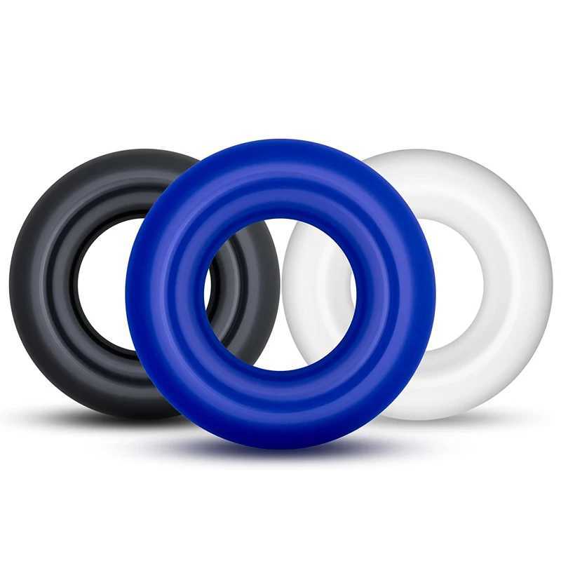 3pcs Male Penis Cock Ring Delay Ejaculation Scrotal Binding Ball Stretcher Penis Enlargement Silicone Cockring Sex Toy For Men W250512