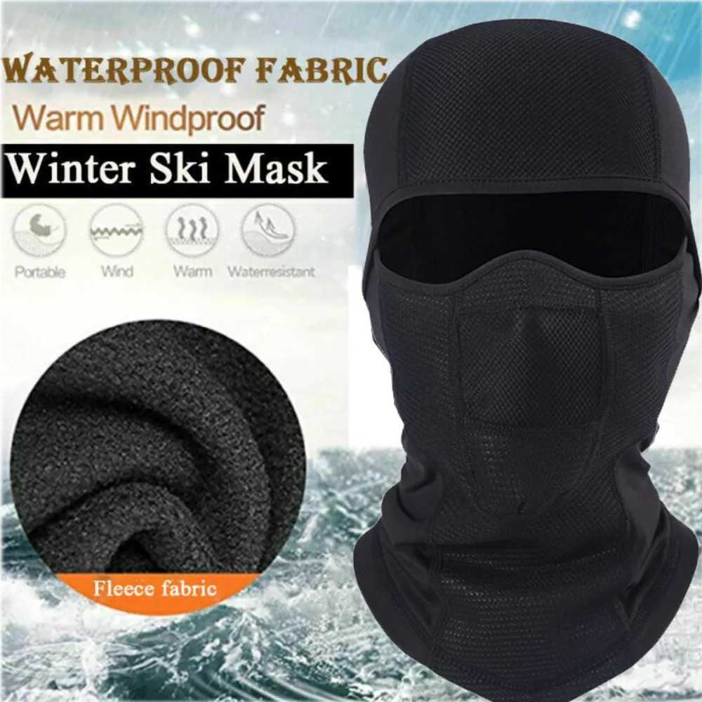 Winter Thermal Fleece Balaclava Hood Windproof Ski Full Face Mask Windproof And Outdoor Cold-Proof Warm Hat For Cold WeatherW250512