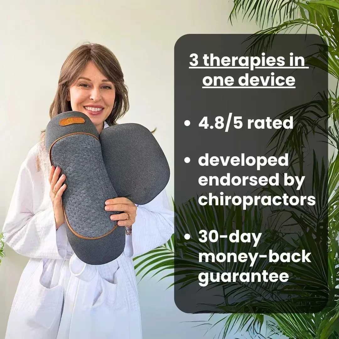 COSSEAL-3-in-1 Neck Massager Cervical Pillow Hot Compress Vibration Massage Neck Traction Relax Pillow Spine Support MassagerW250512