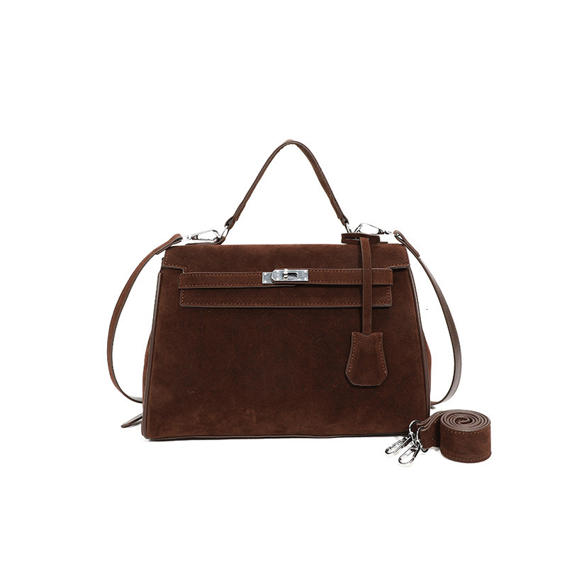 Top Quality New Free Delivery Designer Bag Matte Suede Leather Shoulder Crossbody Bag Fashionable Multifunctional Large Capacity Portable Kelly Bag