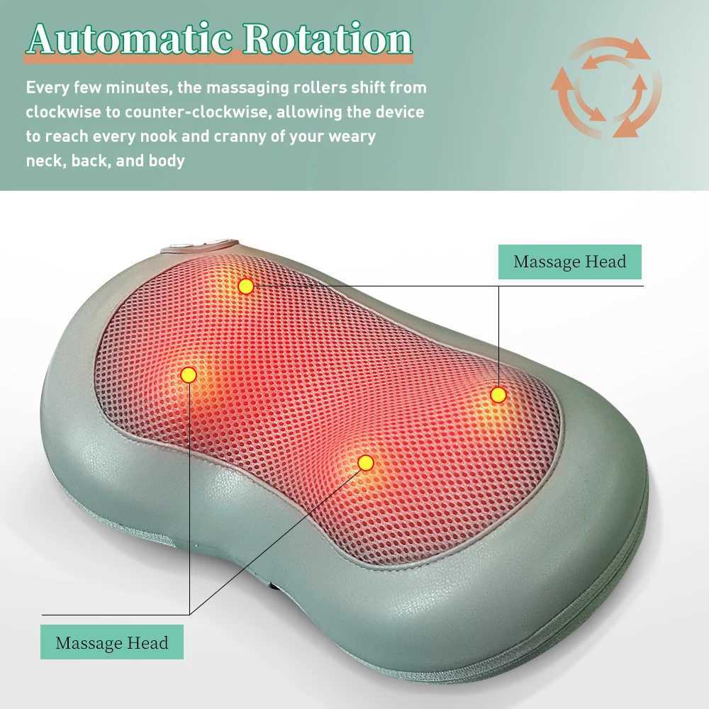 Neck Massager Back Massager with Heat for Relax Shiatsu Electric Deep Tissue 3D Neck Shoulder Massage Pillow mothers day giftsW250512