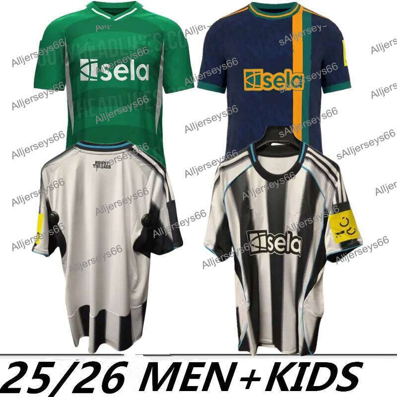 25 26 Newcaslte Long Sleevestonali Soccer Jerseys Third BRUNO G. JOELINTON ISAK 2025 2026 NUFC United Home Away MAXIMIN ALMIRON Football Shirt Mens Kids Soccer Kit