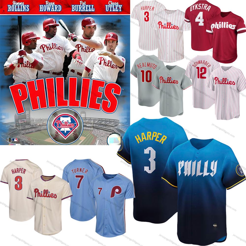 Philadelphiacity Phillies jersey City Connect Bryce Harper jersey Trea Turner J.T. RealmutoS Aaron Nola Baseball Jerseys Women Men Youth Jerseys