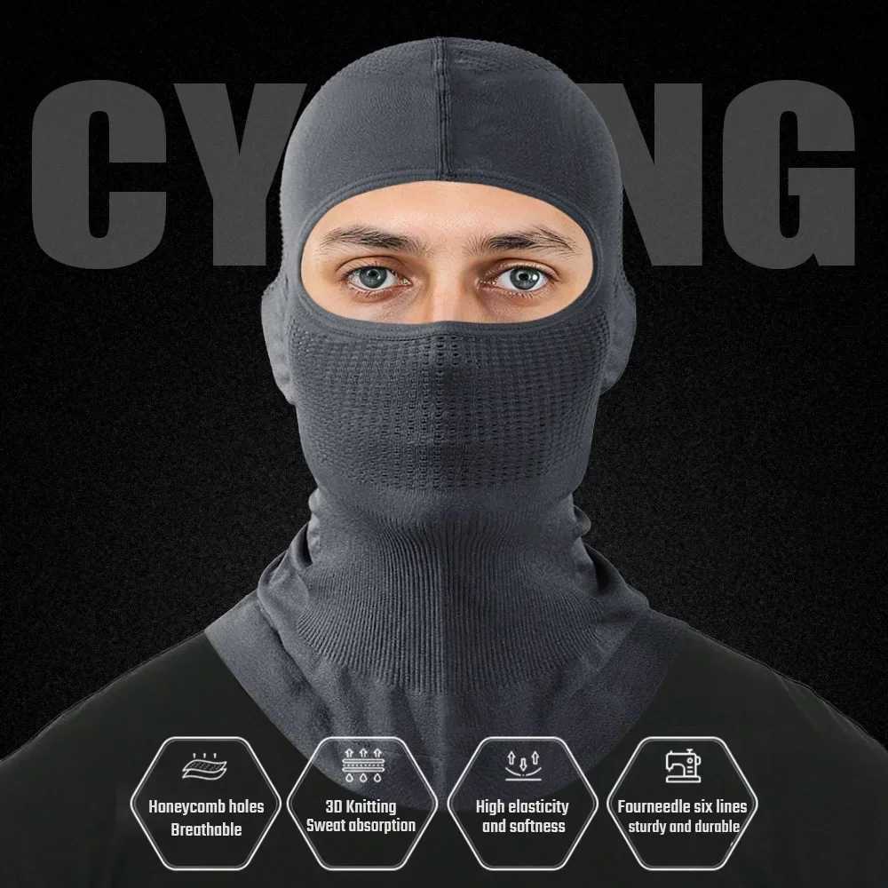 Balaclava Hat Full Face Mask Breathable Sun Protection Elastic Face Cover for Sports Hiking Camping Ski Outdoor Head Scarf MenW250512