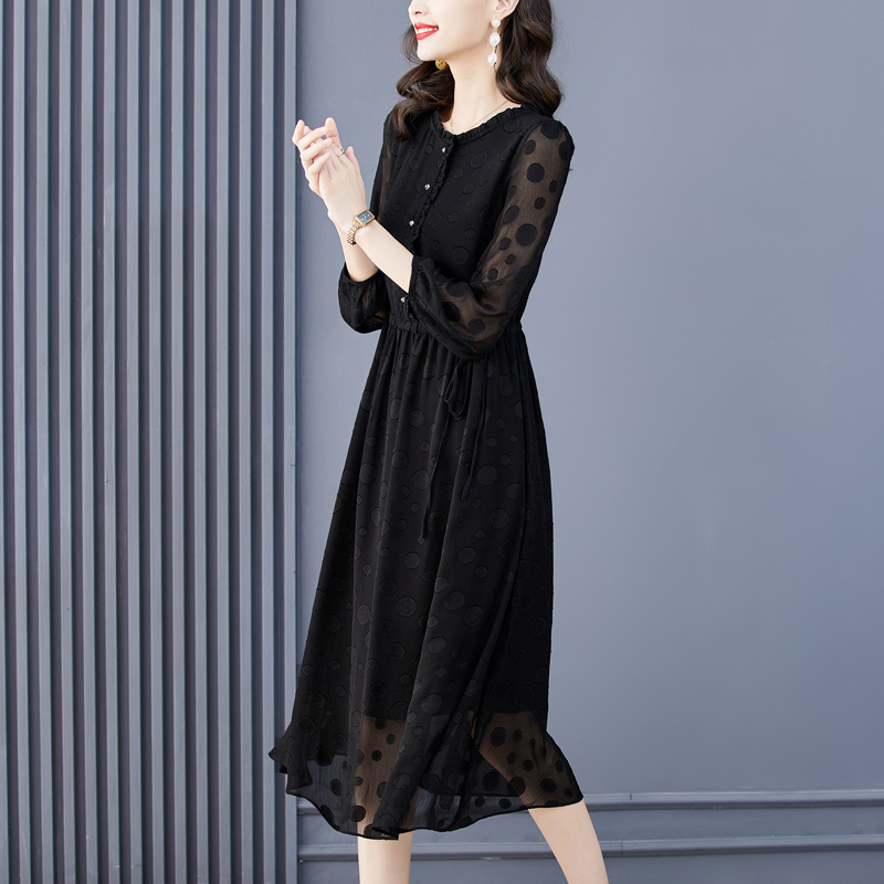 SY6140 Plus size dress long sleeve spring women 2025 new style fashion temperament plus size dress