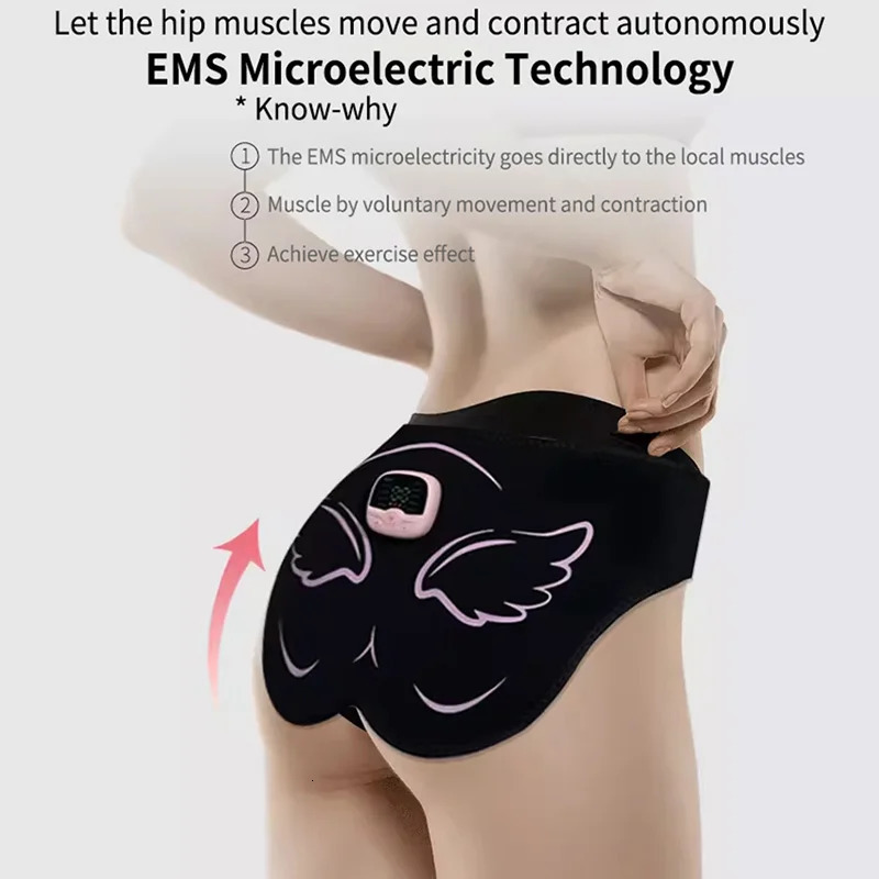 EMS Muscle Stimulator Buttocks Electric Hip Trainer With Remote Buttocks Toner Butt Slim Body Shaping Fitness Equipment 250512