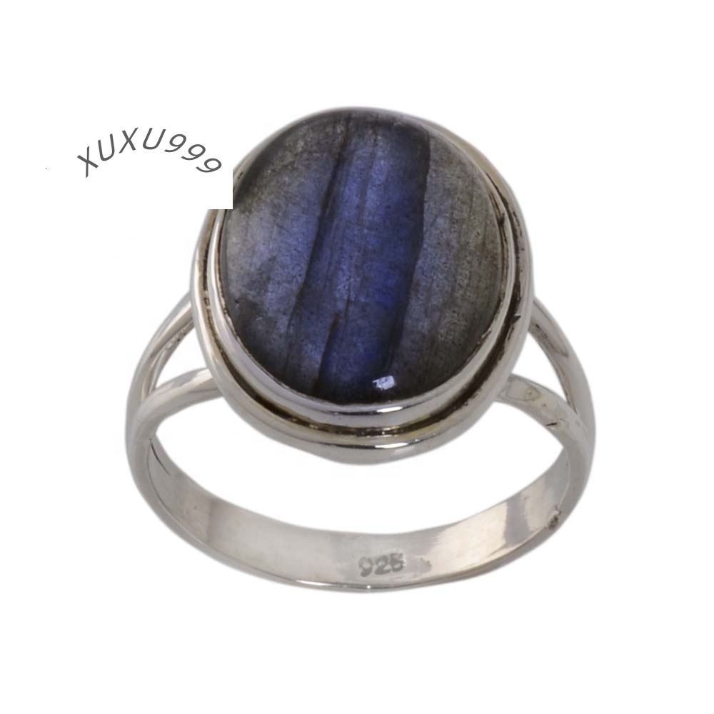 Natural Labradorite 925 Sterling Silver Ring