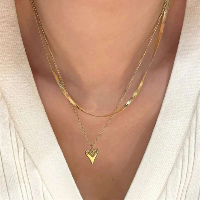 Double necklace with Laoloutian heart