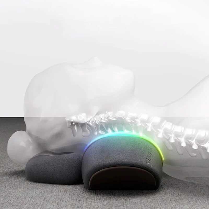 Neck Massager Neck Support Neck and Shoulder Hot Compress Massage Pillow Spinal Support Single Key Pperation GreyW250512